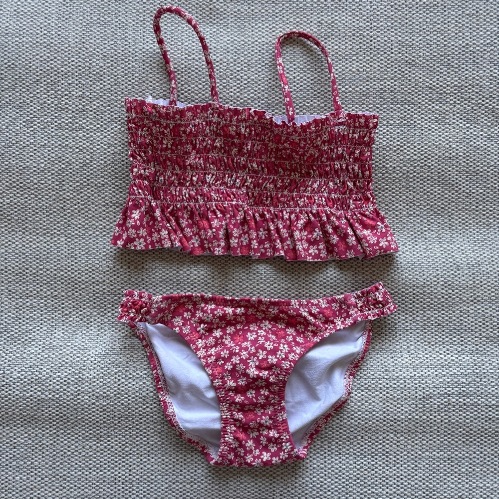 Zara girls floral 2 piece swimsuit size 5 years